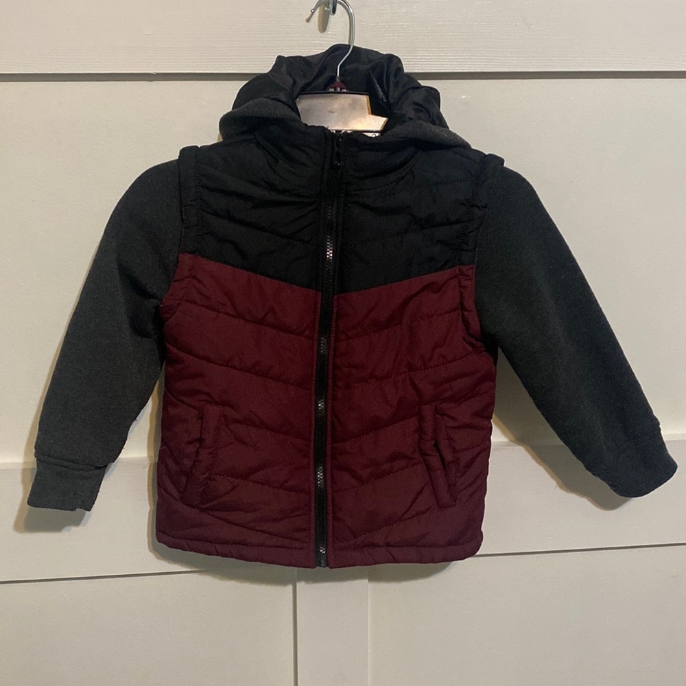 Distortion semi-puffer jacket